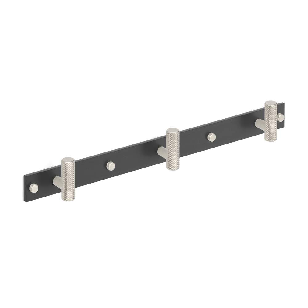 MIX Diamond Knurled Wall Hook Rack - Mixed Finish