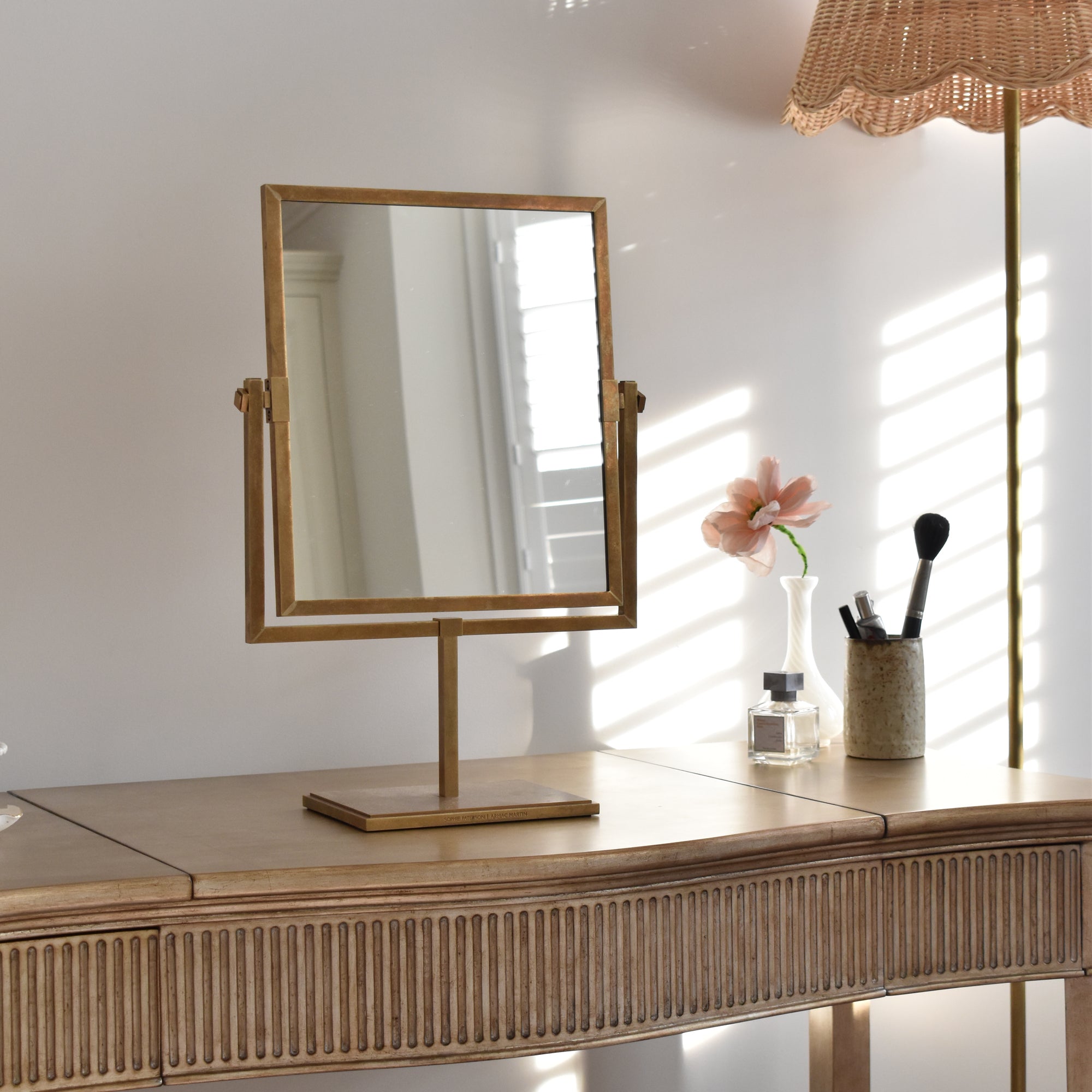 Tilting dressing deals table mirror